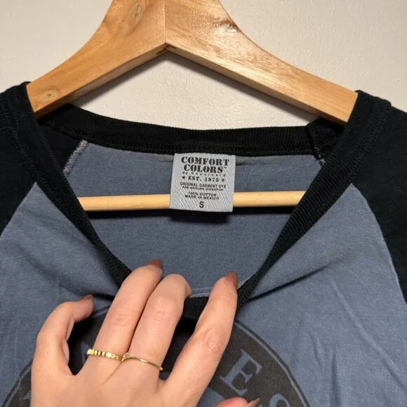 The Eagles Band Baseball Tee Small Blue Black - Picture 3 of 4